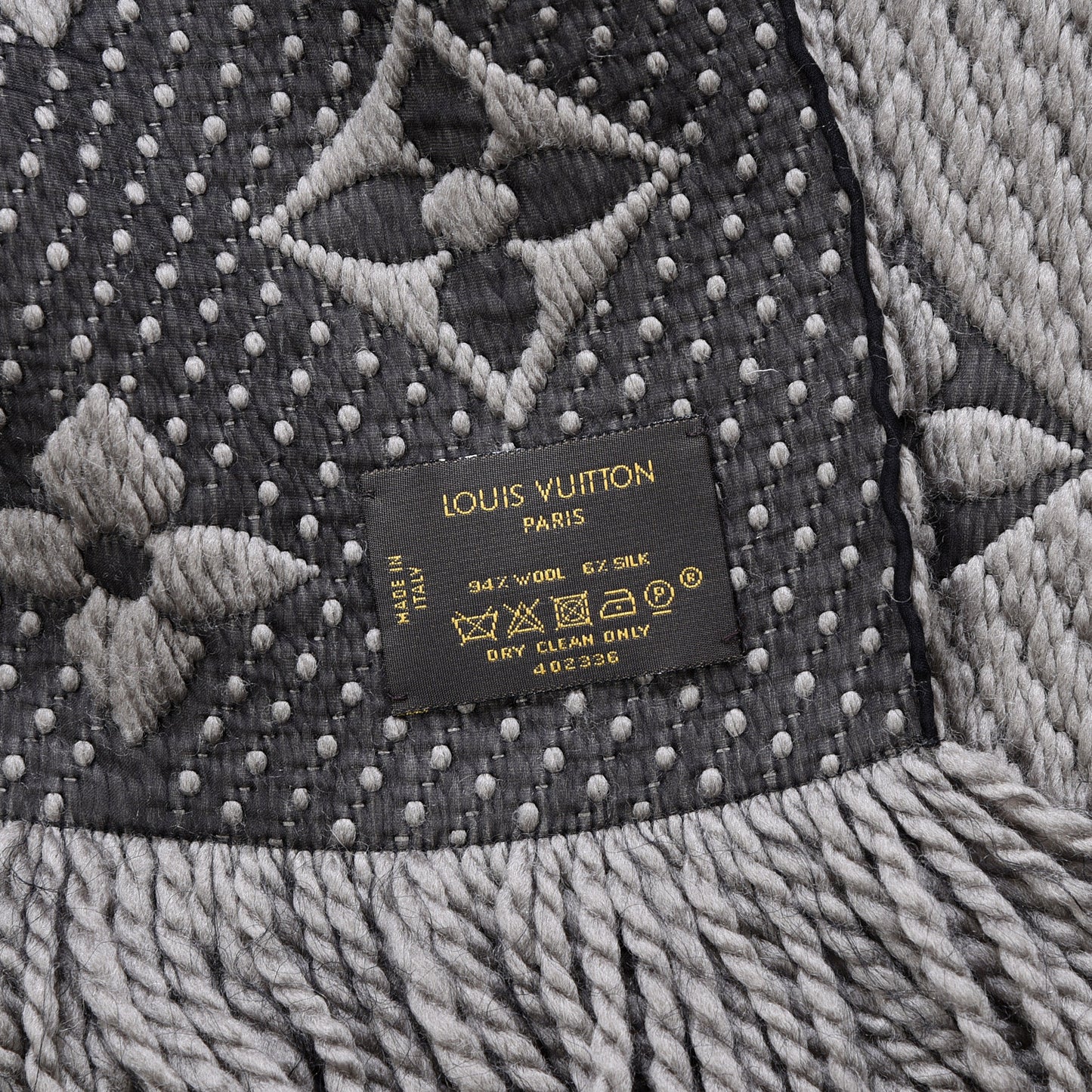 Wool Silk Logomania Scarf Verone