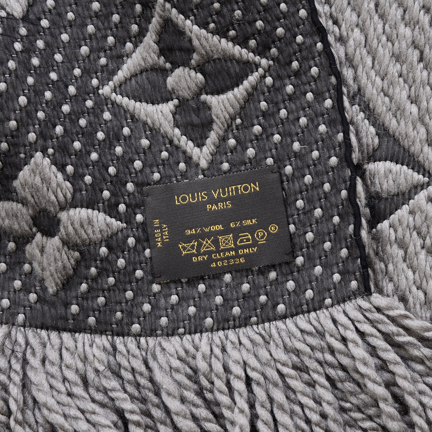 Louis Vuitton Wool Silk Logomania Scarf Verone 4 of 4