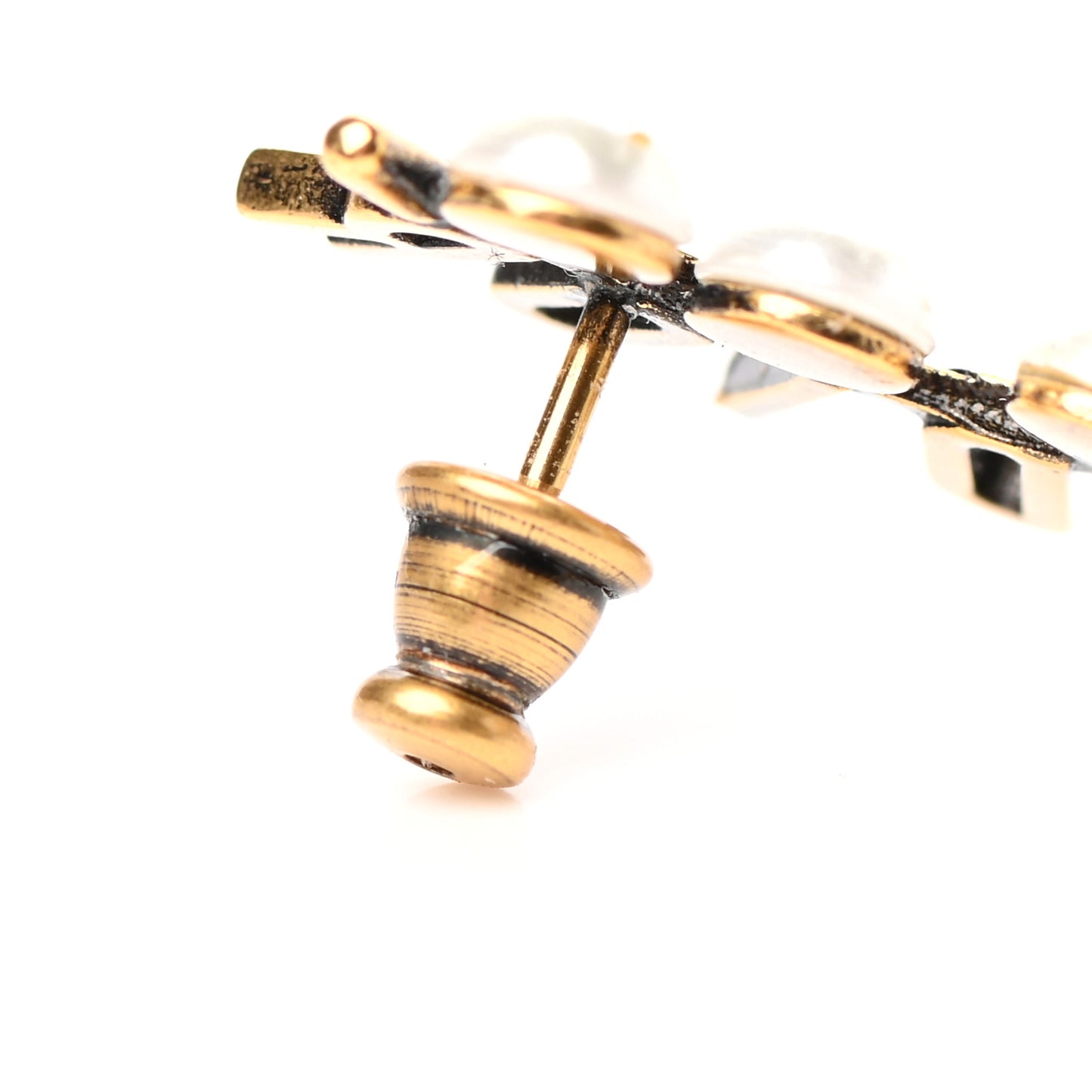 Pearl Crystal J'Adior Earring Gold
