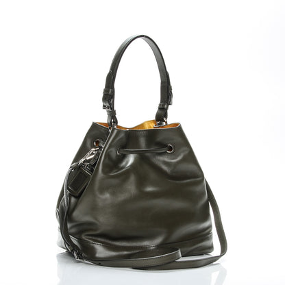 Prada Soft Calf Bucket Bag Militare Ocra 3 of 7