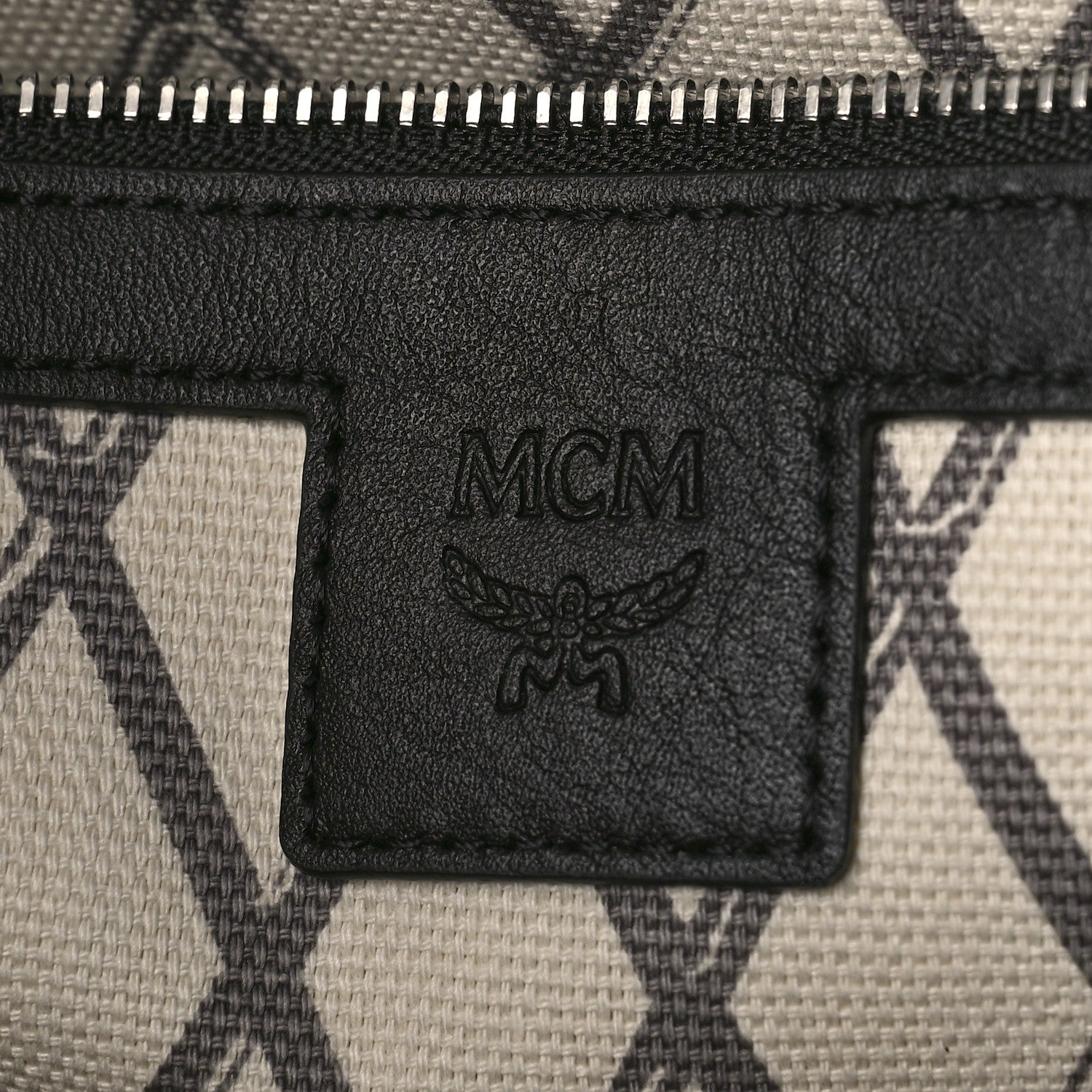 MCM Visetos Medium Toni Shopper Tote Black 6 of 8
