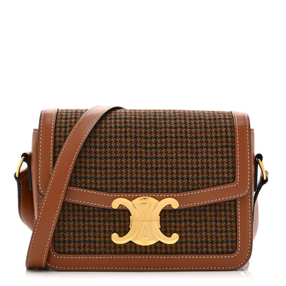 Celine Tweed Calfskin Triomphe Canvas Teen Triomphe Bag  Multicolor 1 of 10