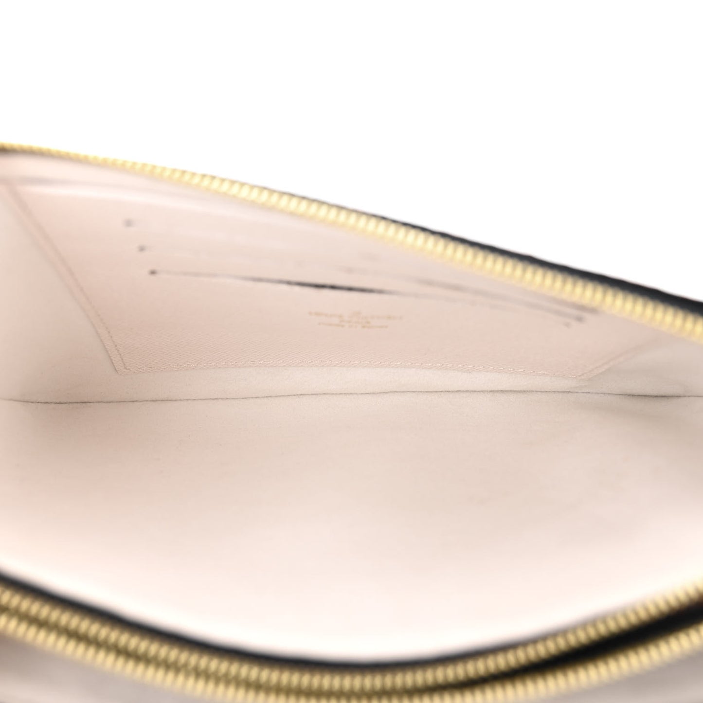 Monogram Giant Crafty Double Zip Pochette Creme Caramel