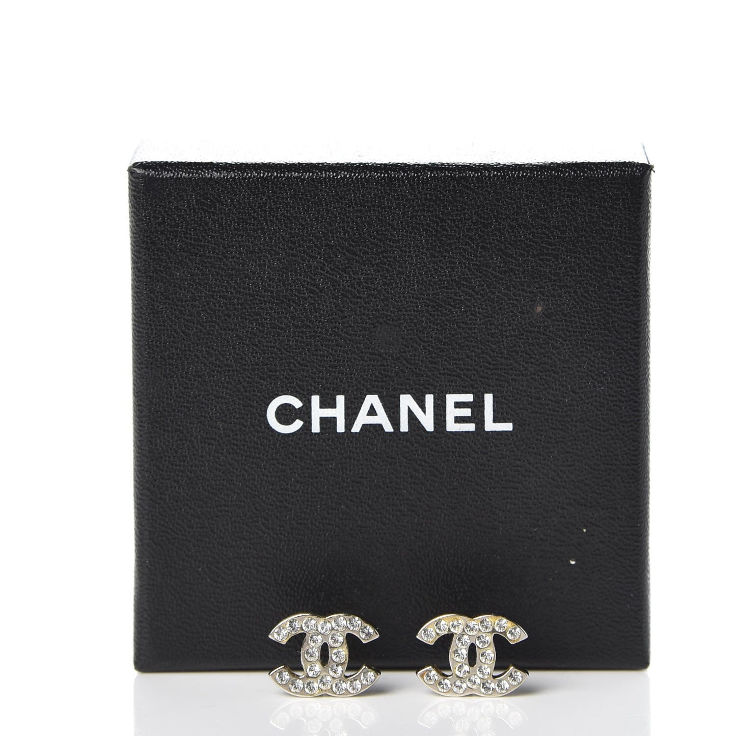 Crystal CC Earrings Silver