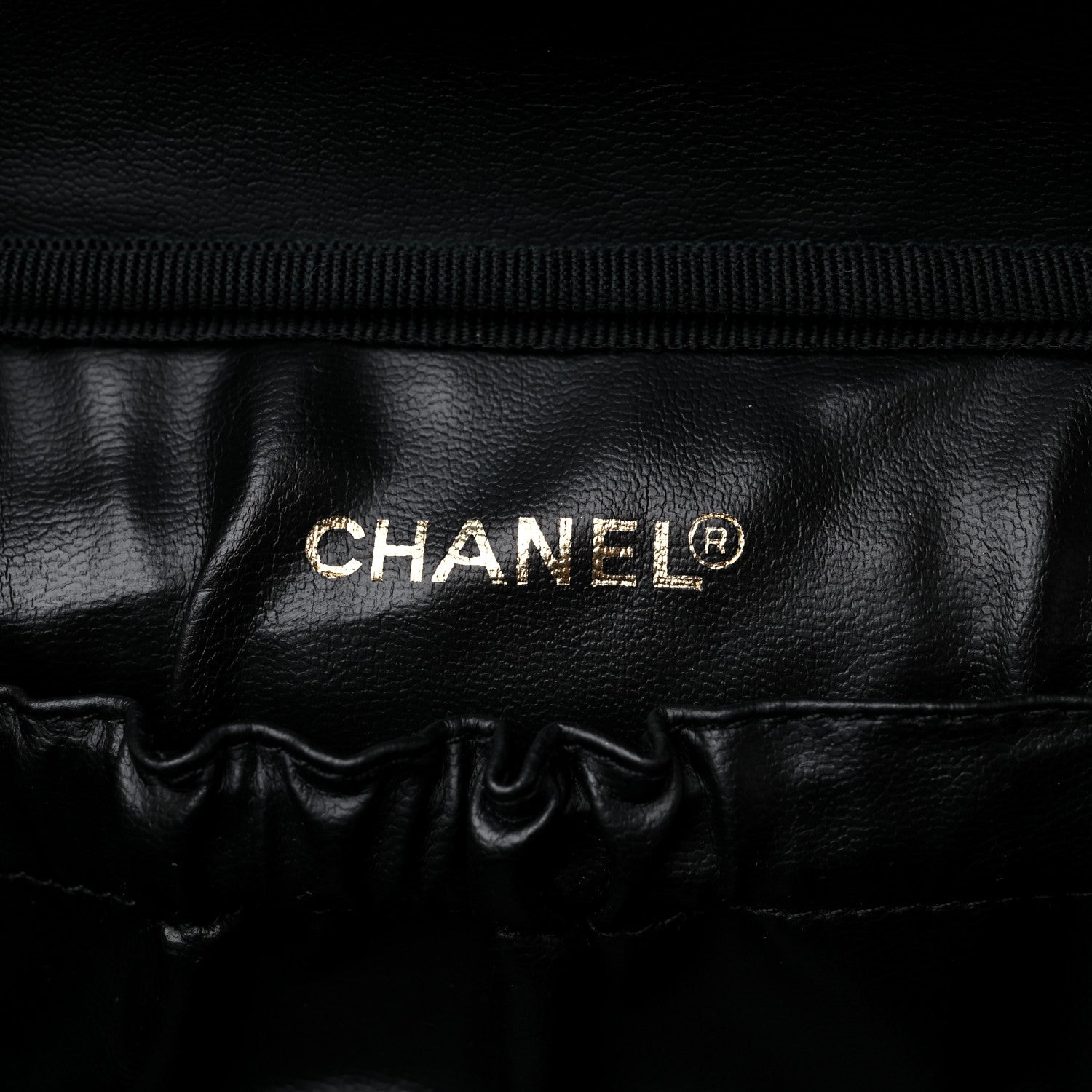 Chanel Lambskin Vanity Cosmetic Case Black 6 of 14