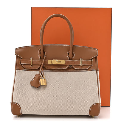 Hermes Toile Swift Birkin 30 Gold 11 of 11