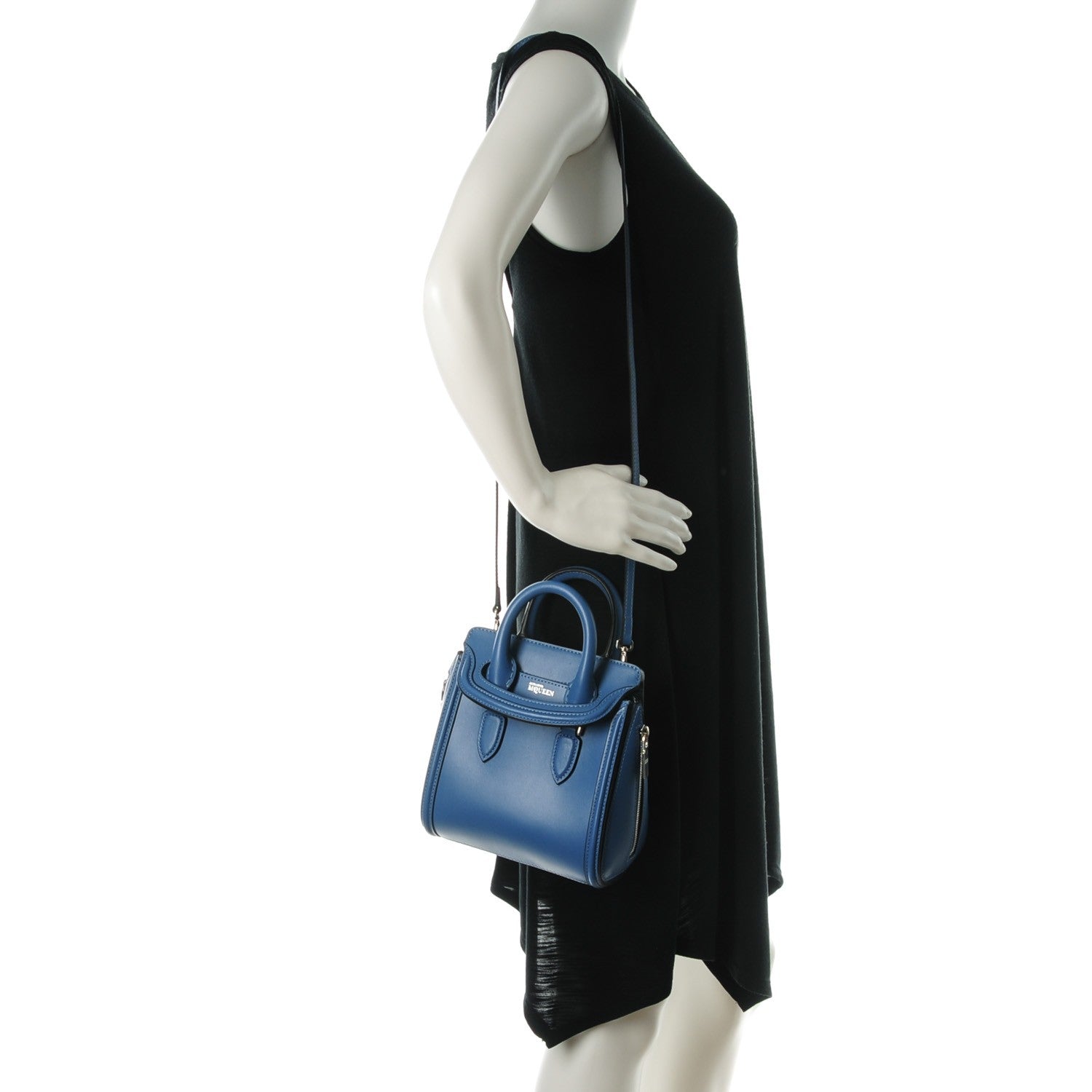 Alexander McQueen Calfskin Mini Heroine Blue 2 of 8
