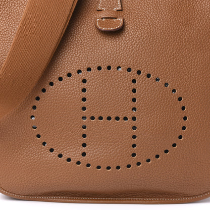 Hermes Taurillon Clemence Evelyne III GM Gold 10 of 10