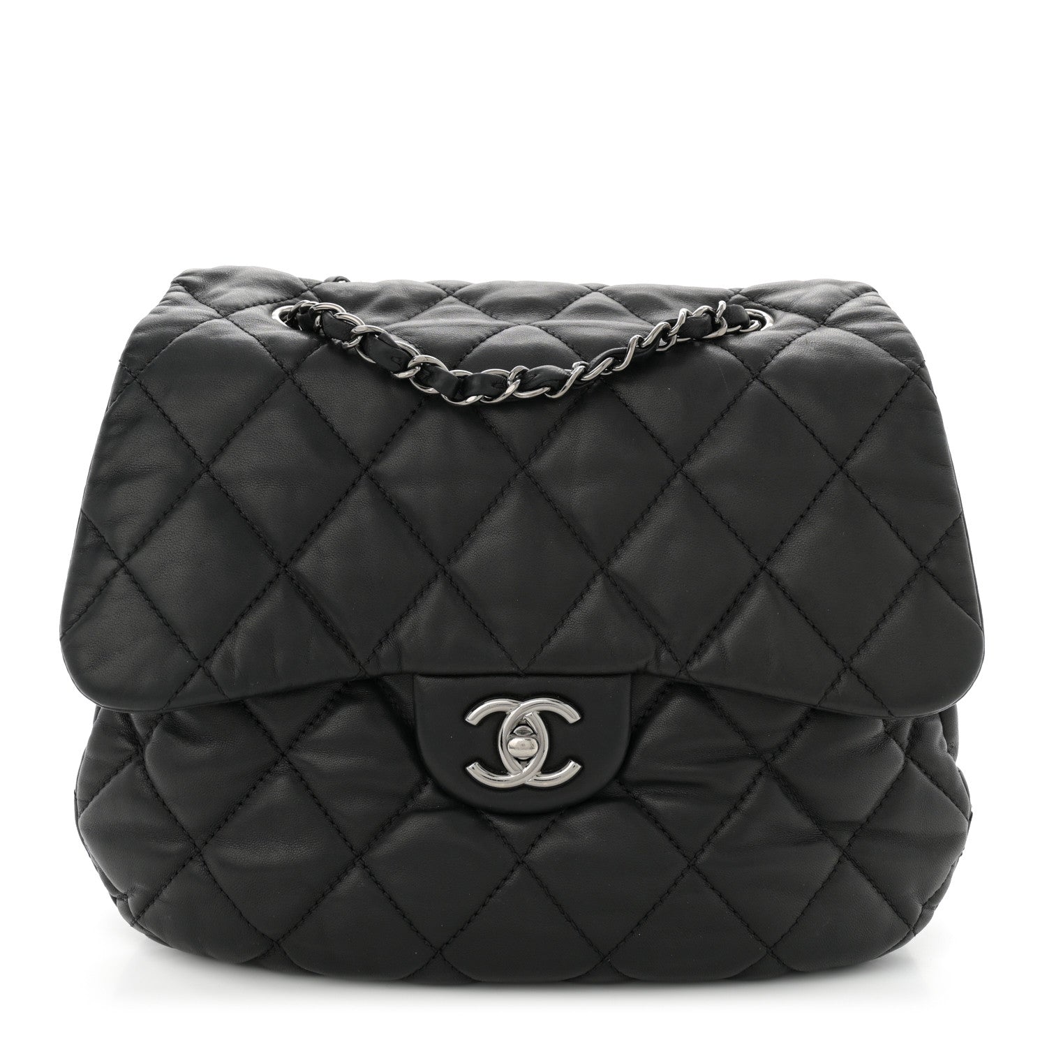 Chanel Lambskin Quilted Large Chanel 3 Flap Black 1 of 11