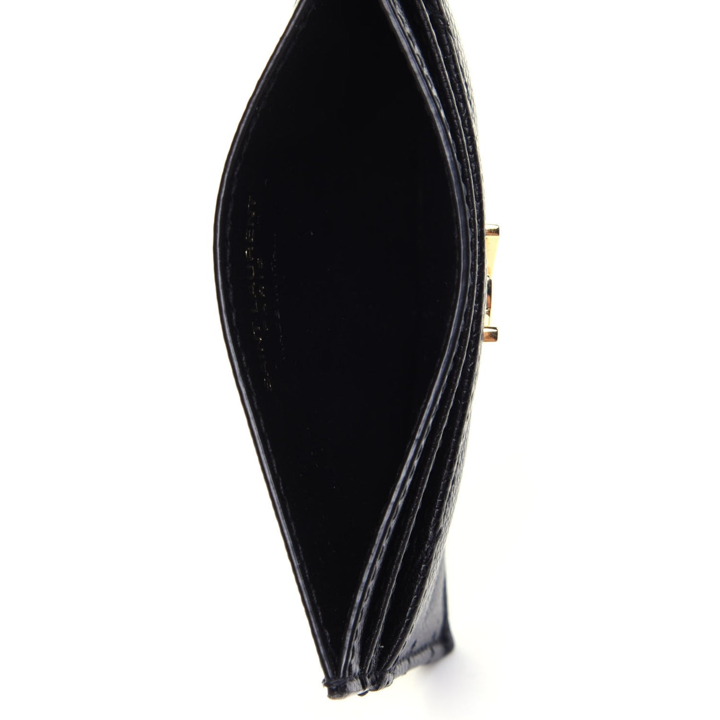 Grain De Poudre Matelasse Chevron Monogram Credit Card Case Black