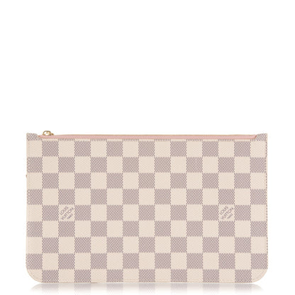 Louis Vuitton Damier Azur Neverfull MM GM Pochette Rose Ballerine 1 of 7