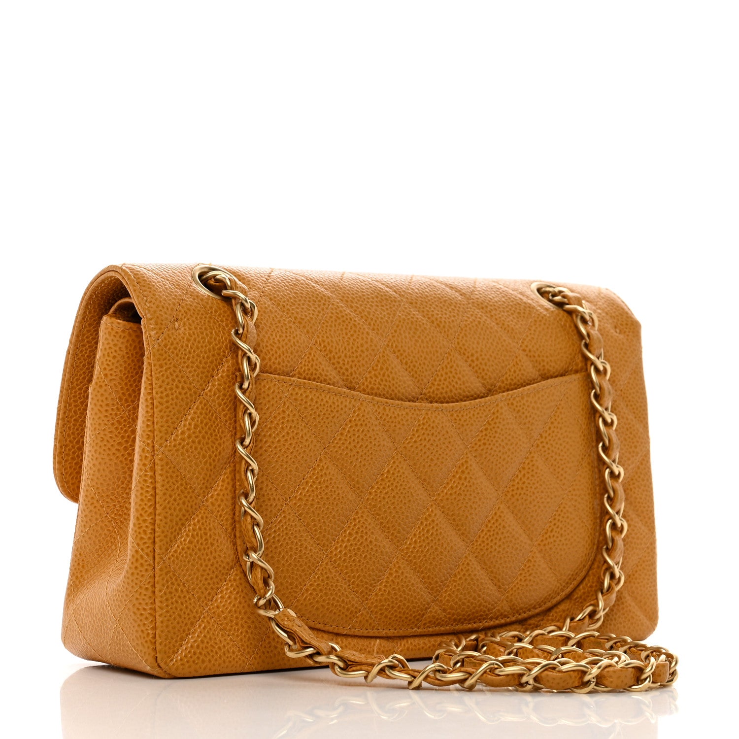 Chanel Caviar Quilted Small Double Flap Yellow 3 of 12