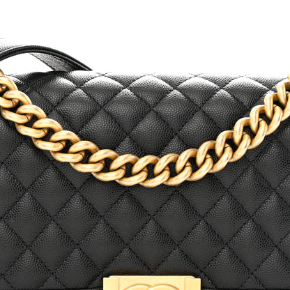 Chanel Caviar Quilted Medium Boy Flap Black 8 of 11