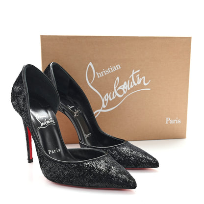 Christian Louboutin Velvet Papillon Iriza 100 Pumps 37.5 Black 9 of 9