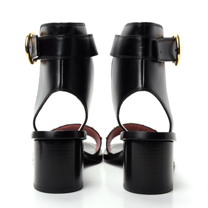 Louis Vuitton Calfskin Monogram Passenger Sandals 37 Black 7 of 10