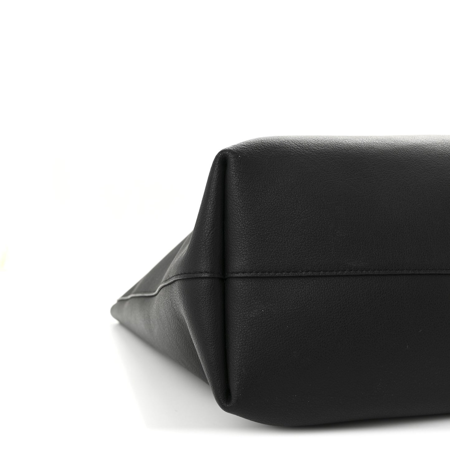 Calfskin Large Shopping Tote Black