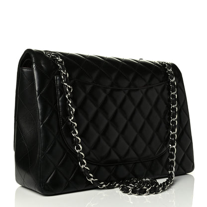 Chanel Lambskin Quilted Maxi Double Flap Black 2 of 8