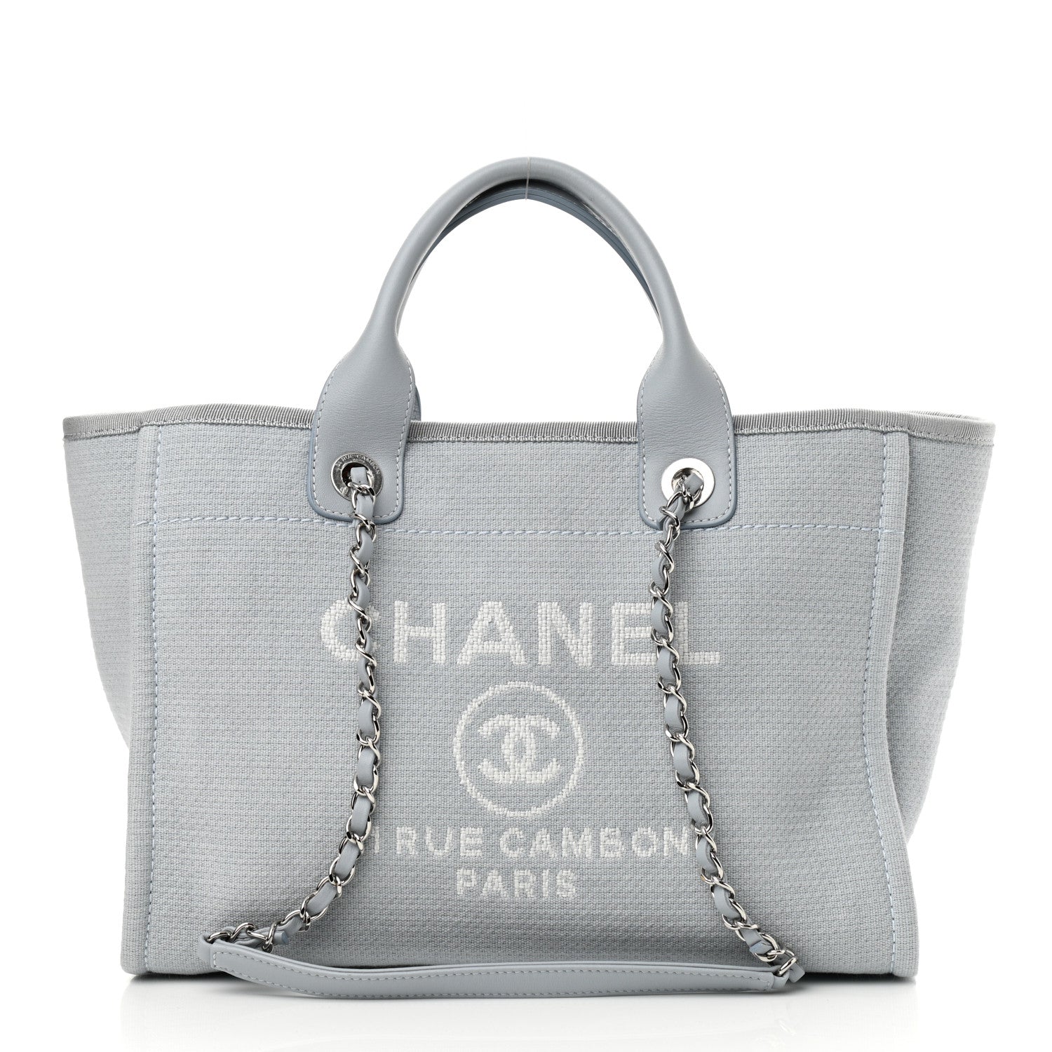 Chanel Mixed Fibers Small Deauville Tote Grey 2 of 11