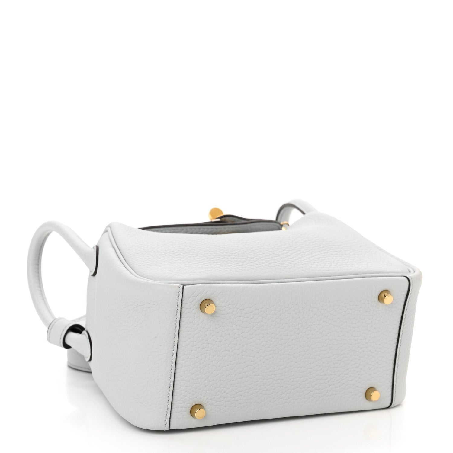 Hermes Taurillon Clemence Mini Lindy 20 Bleu Pale 3 of 9