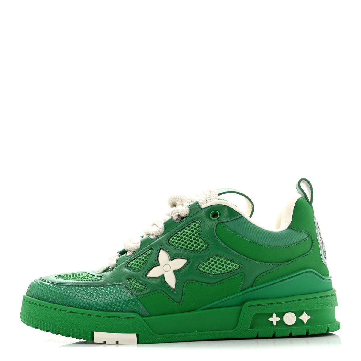 Louis Vuitton Calfskin Mesh Mens LV Skate Sneaker 7.5 Green 1 of 10