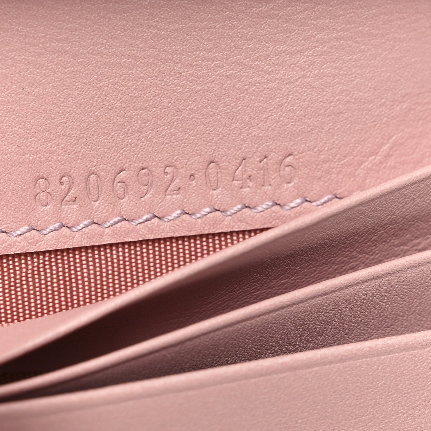 GG Supreme Monogram Textured Calfskin Emblem Mini Wallet Light Pink