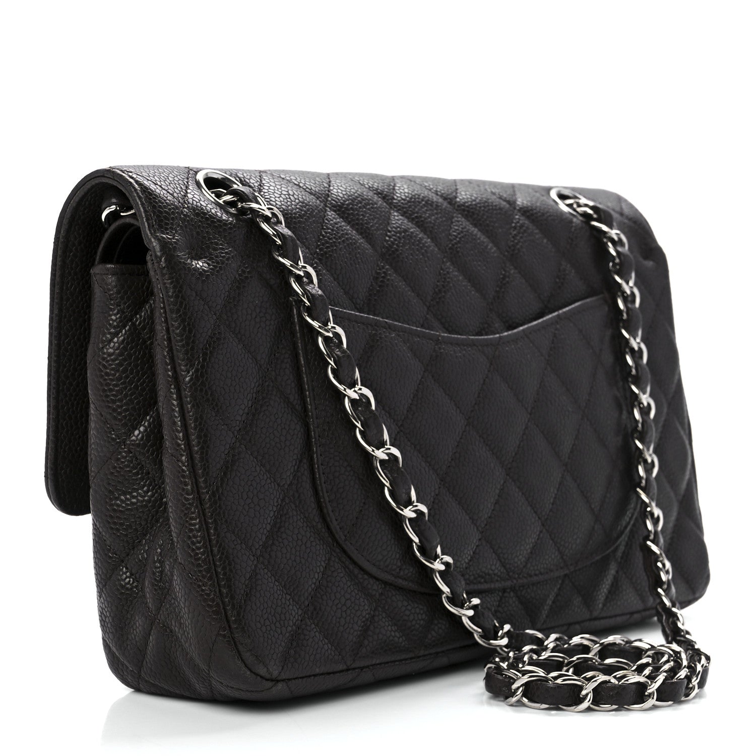 Chanel Caviar Quilted Medium Double Flap Dark Brown 3 of 13