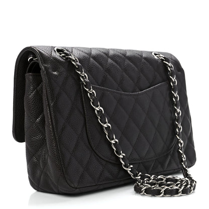 Chanel Caviar Quilted Medium Double Flap Dark Brown 3 of 13