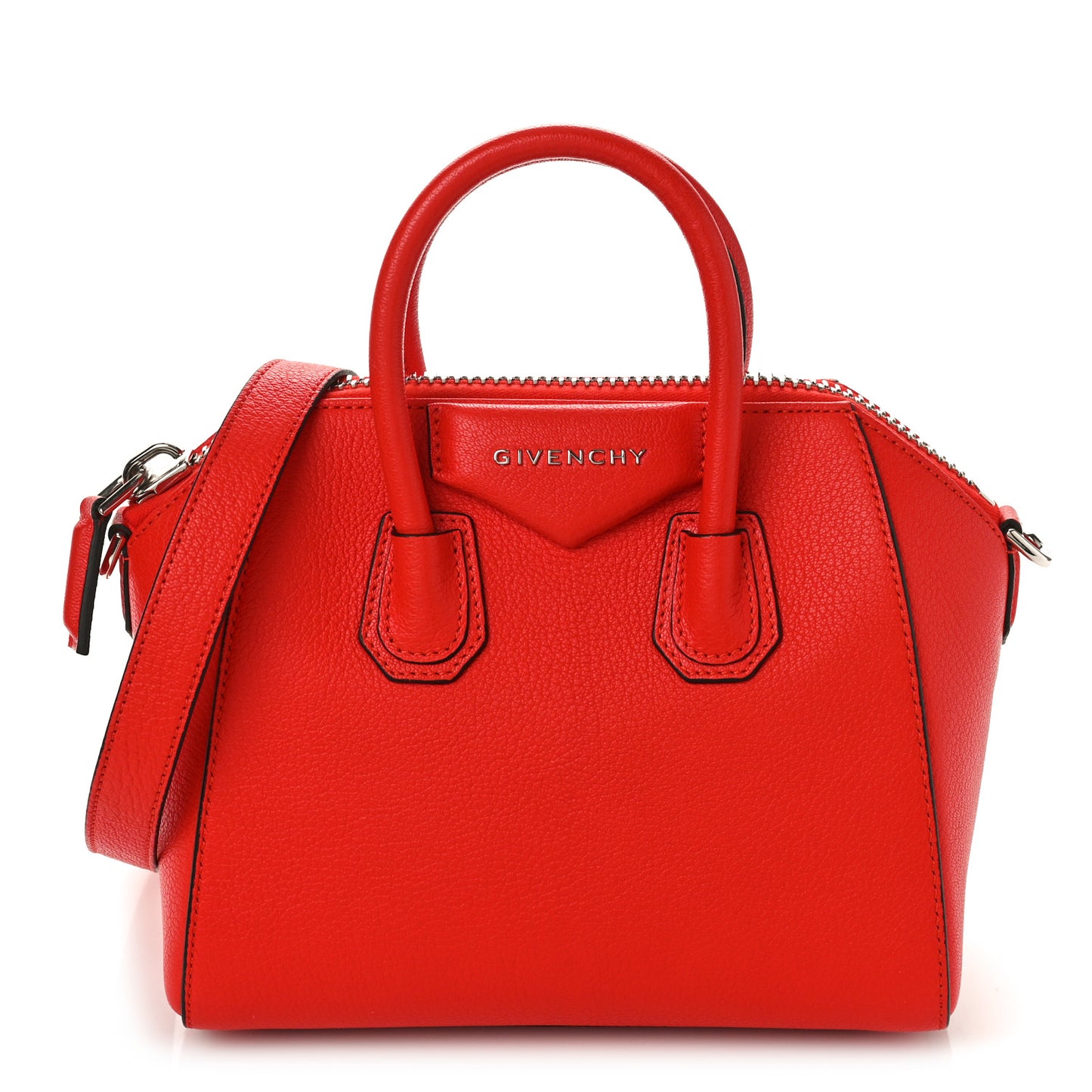 Sugar Goatskin Mini Antigona Pop Red