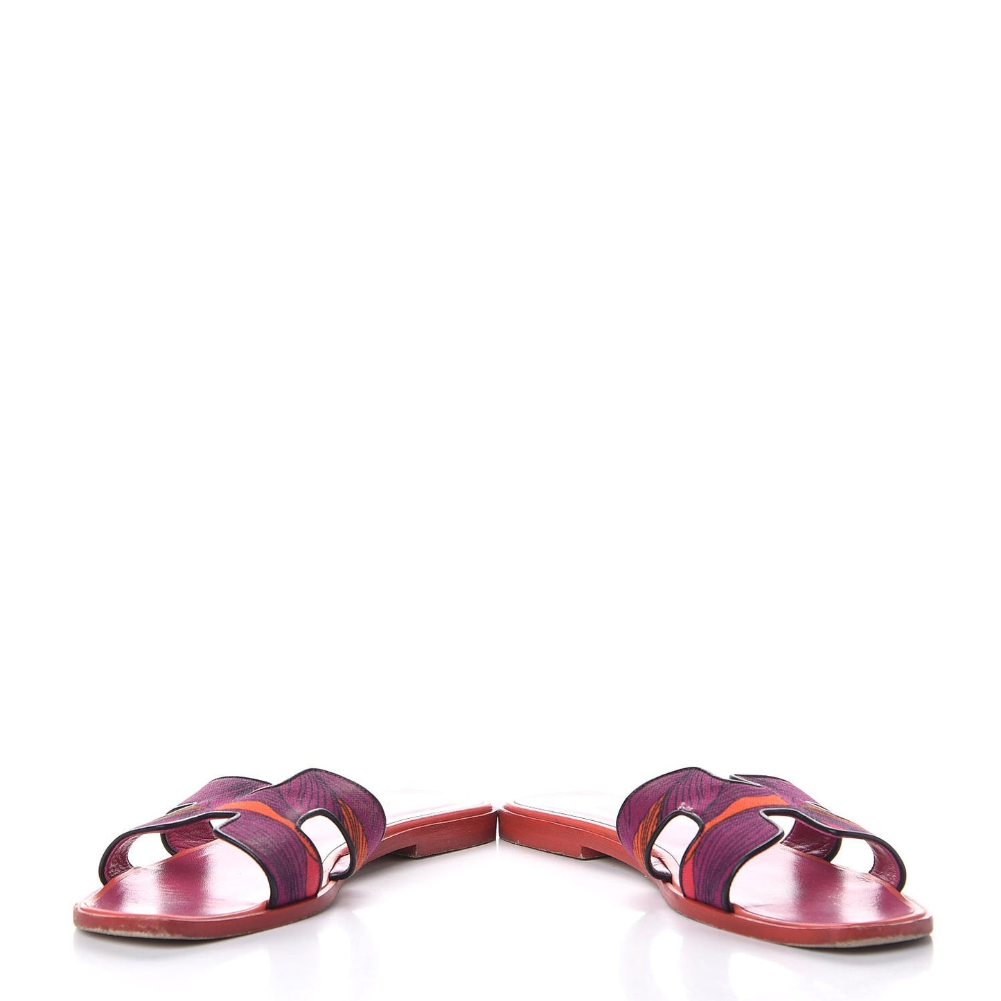 Cotton Canvas Iris Print Oran Sandals 39 Sorbet Black