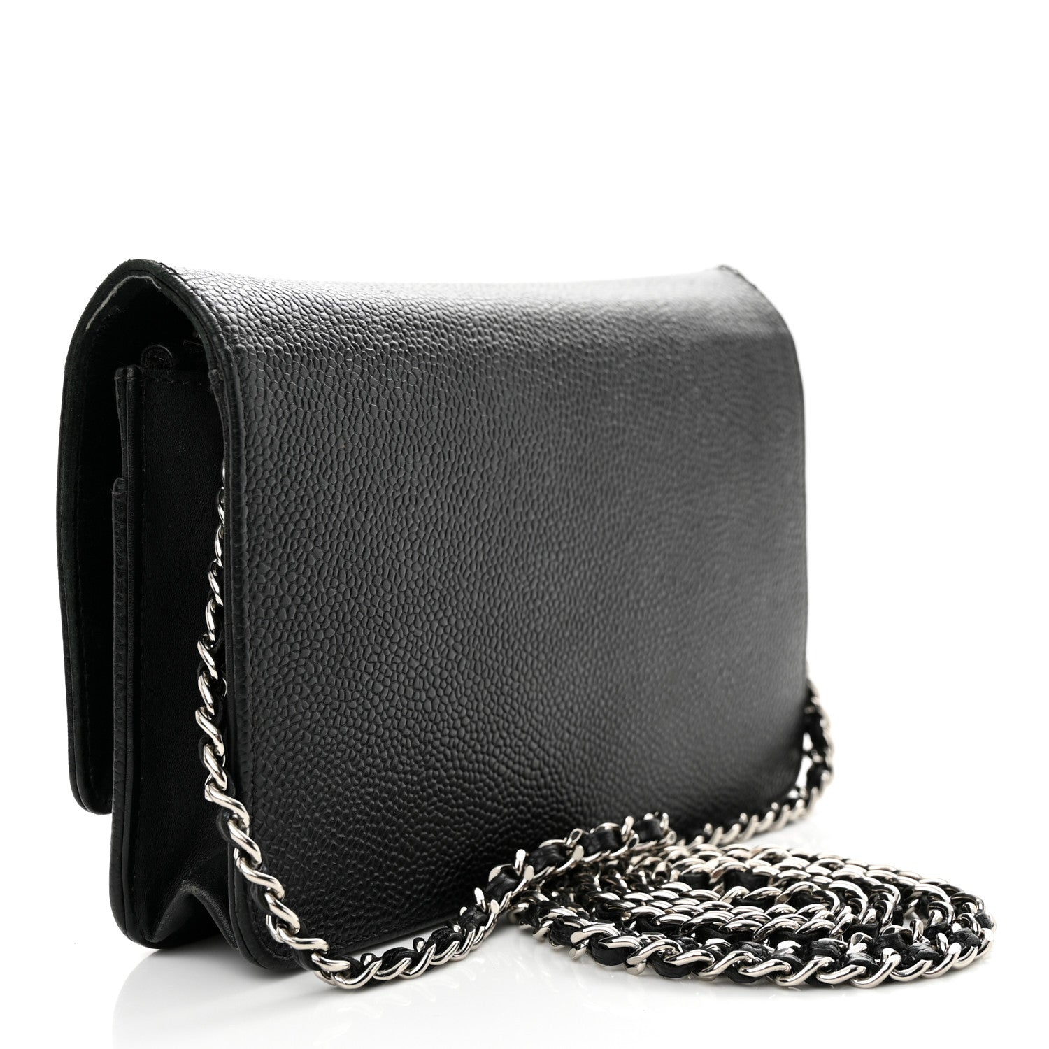 Chanel Caviar Timeless CC Wallet on Chain WOC Black 3 of 16