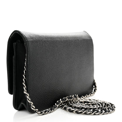 Chanel Caviar Timeless CC Wallet on Chain WOC Black 3 of 16