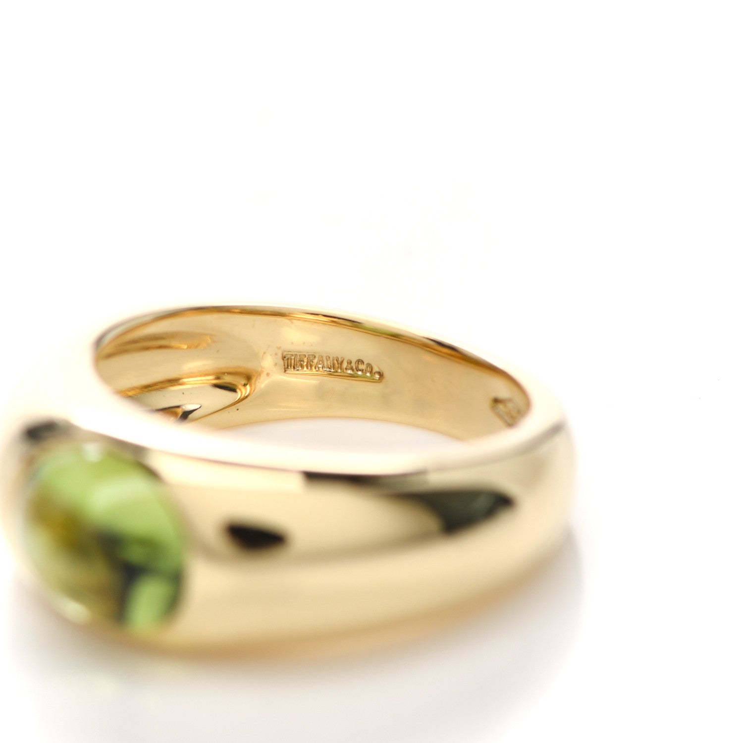 Tiffany 18K Yellow Gold Peridot Ring 50 5.5 4 of 5