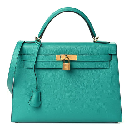 Hermes Epsom Kelly Sellier 32 Vert Verone 1 of 10