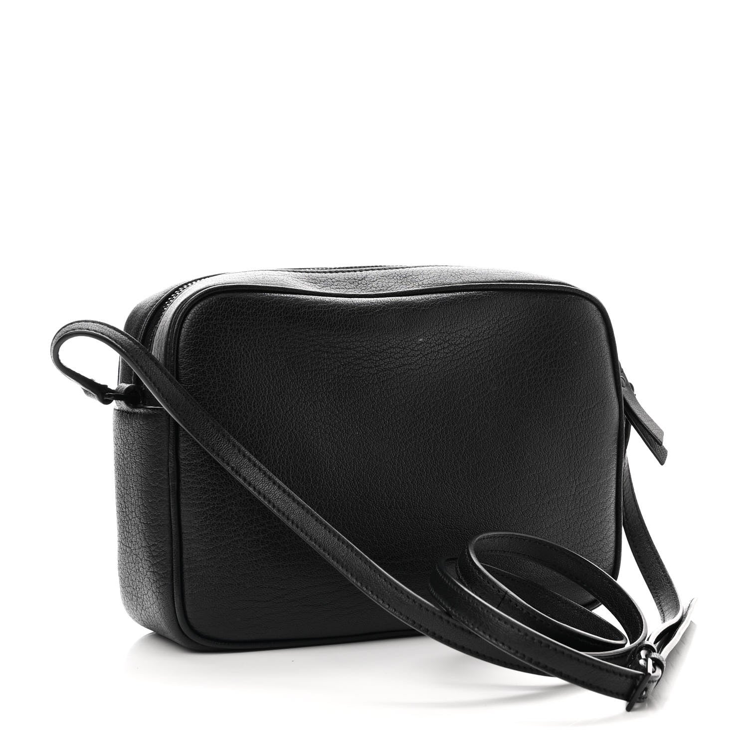 Saint Laurent Grained Lambskin Monogram Lou Camera Bag Black 3 of 10
