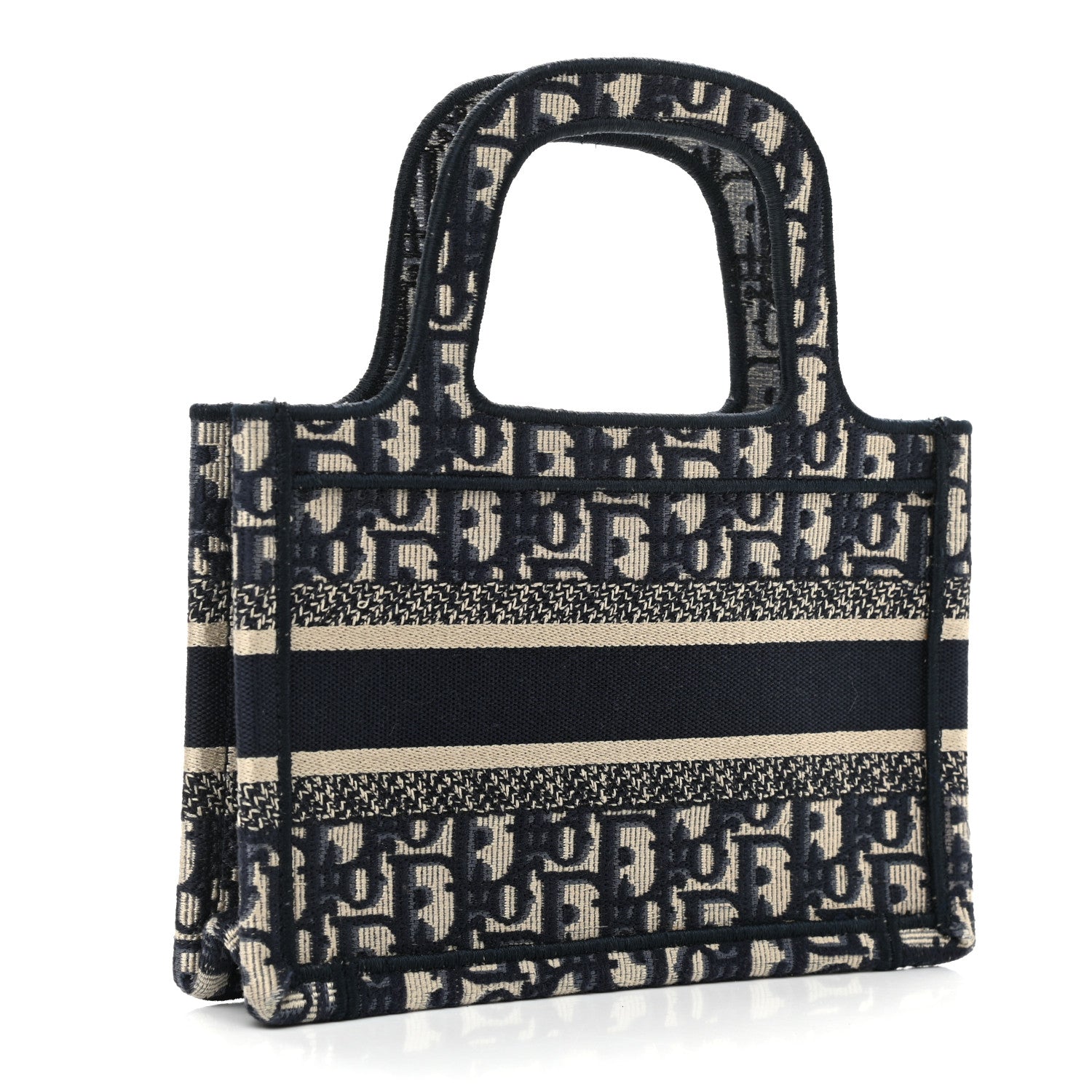 Christian Dior Oblique Mini Book Tote Blue Multicolor 3 of 10