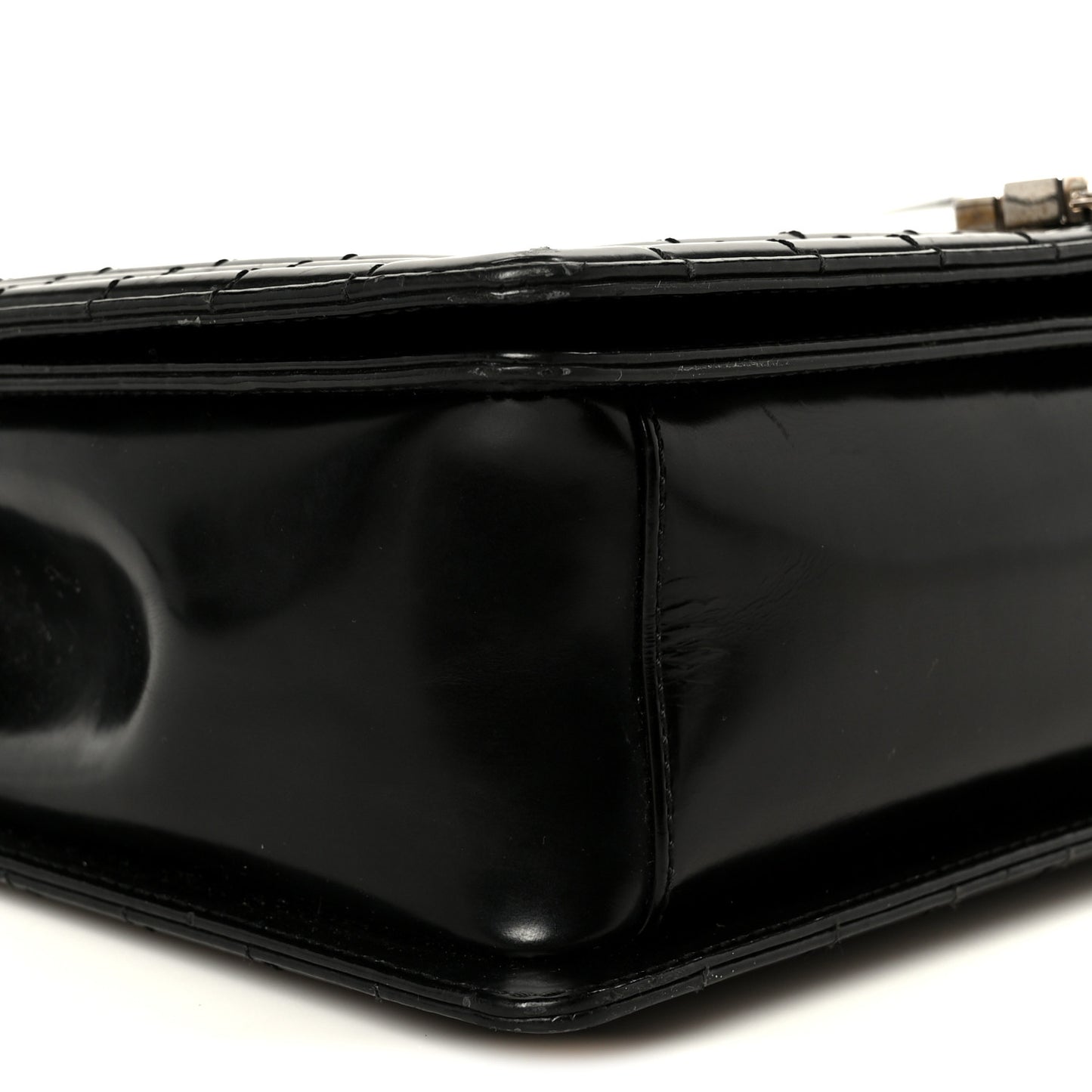 Patent Medium Boy Reverso Flap Black