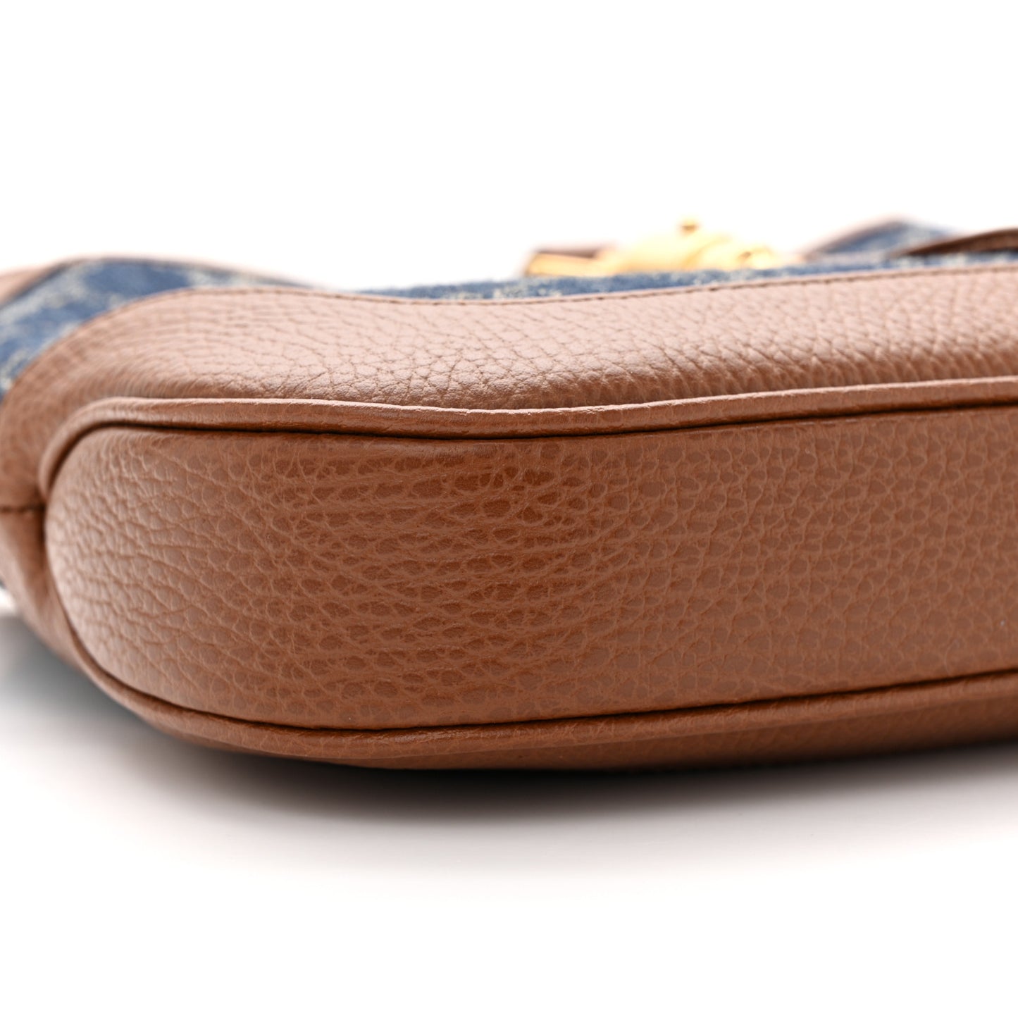 New Denim GG Monogram Calfskin Small Jackie 1961 Hobo Blue Tea Cuir