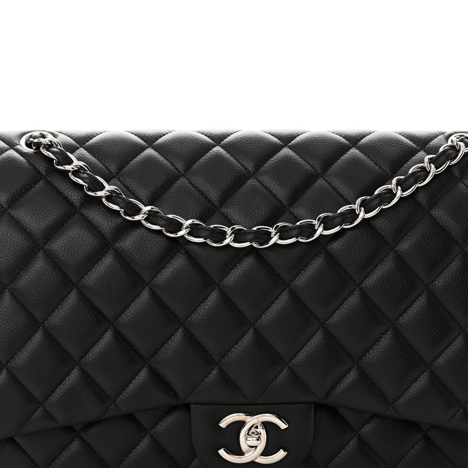 Chanel Caviar Quilted Maxi Double Flap Black 8 of 11