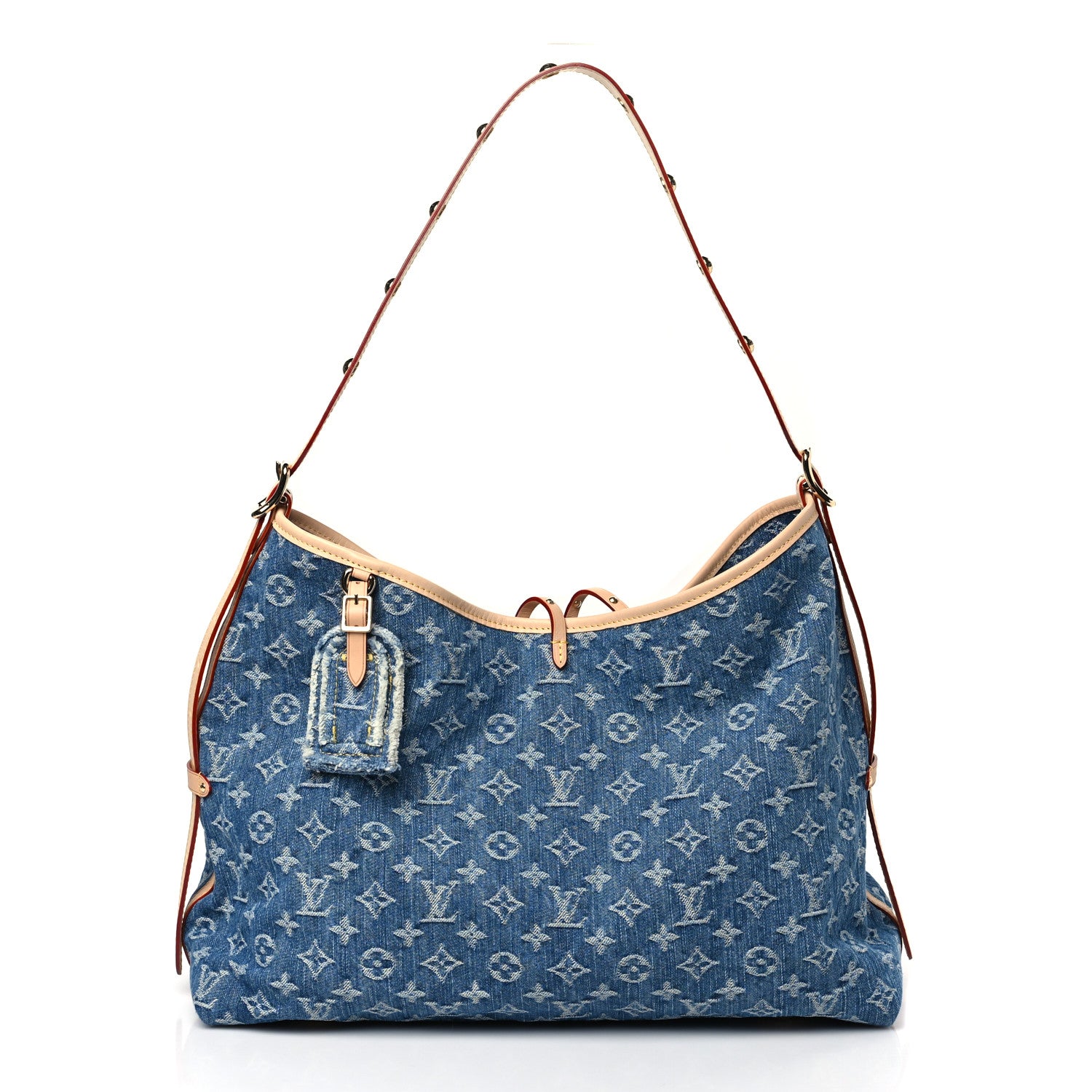 Louis Vuitton Monogram Denim CarryAll MM Blue 3 of 9
