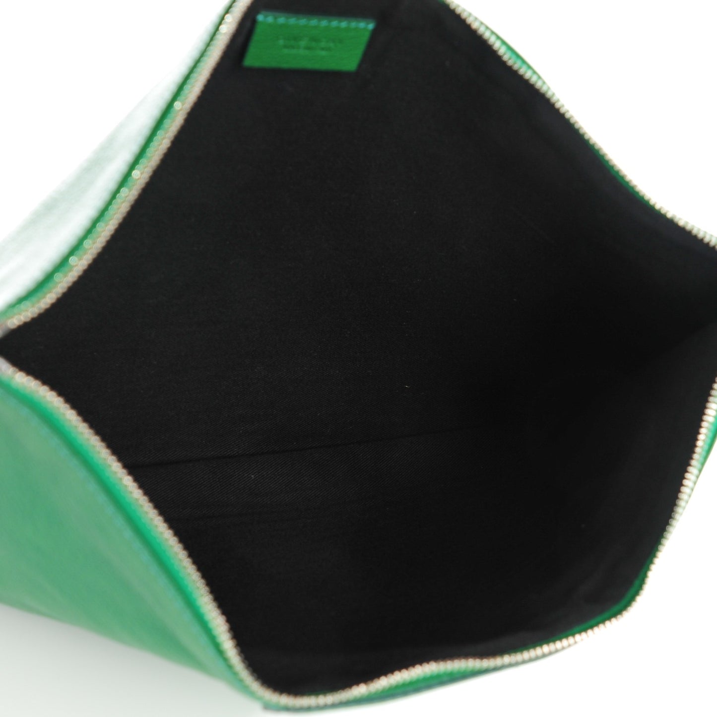 Sugar Goatskin Large Antigona Pouch Bright Green