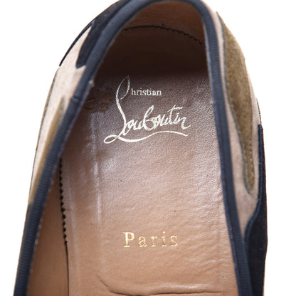 Christian Louboutin Suede Mens Mercenaire Flat Loafers 43.5 Beige Black 6 of 7