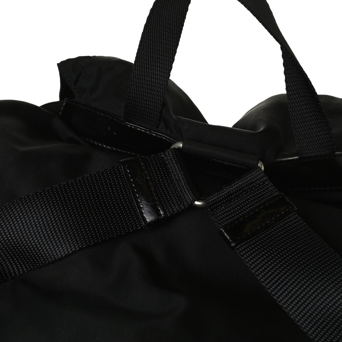 Tessuto Nylon Saffiano Medium Backpack Black
