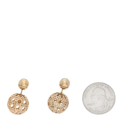 Christian Dior Cannage Mise En Dior Tribal Earrings Gold 2 of 5