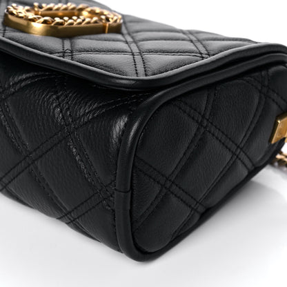 Marc Jacobs Grained Calfskin Quilted Double Stitched The Status Flap Crossbody Bag Black 12 of 12