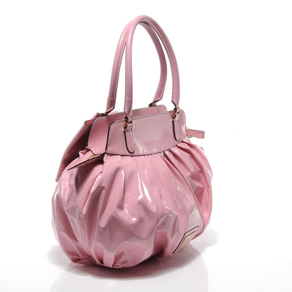 Valentino Garavani Patent Lacca Double Handle Bow Bag Pop Gardenia 3 of 8