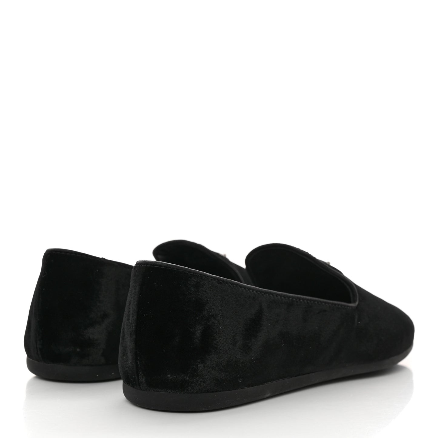 Velvet Mens Slip On Loafers 8 Black