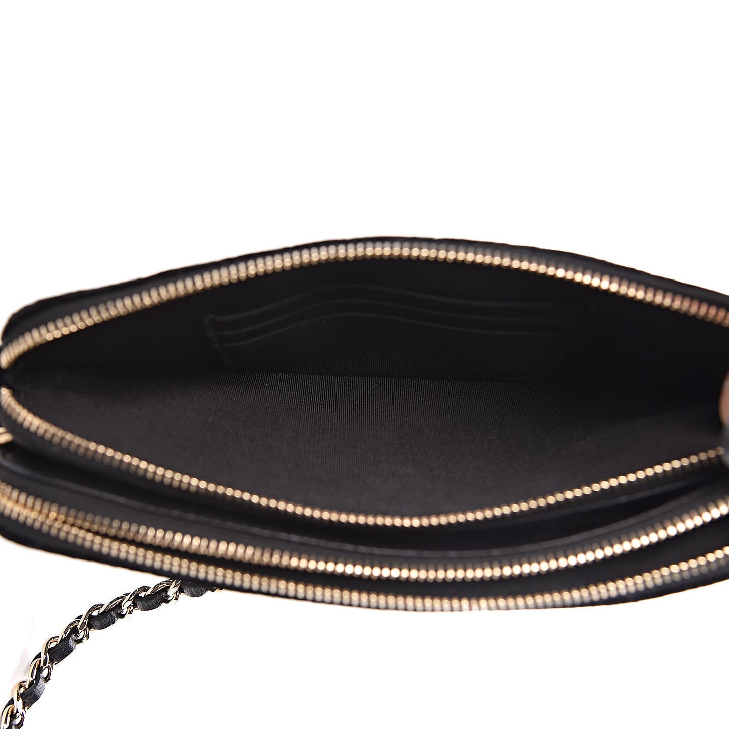 Velvet Pearl Small Clutch With Chain Black