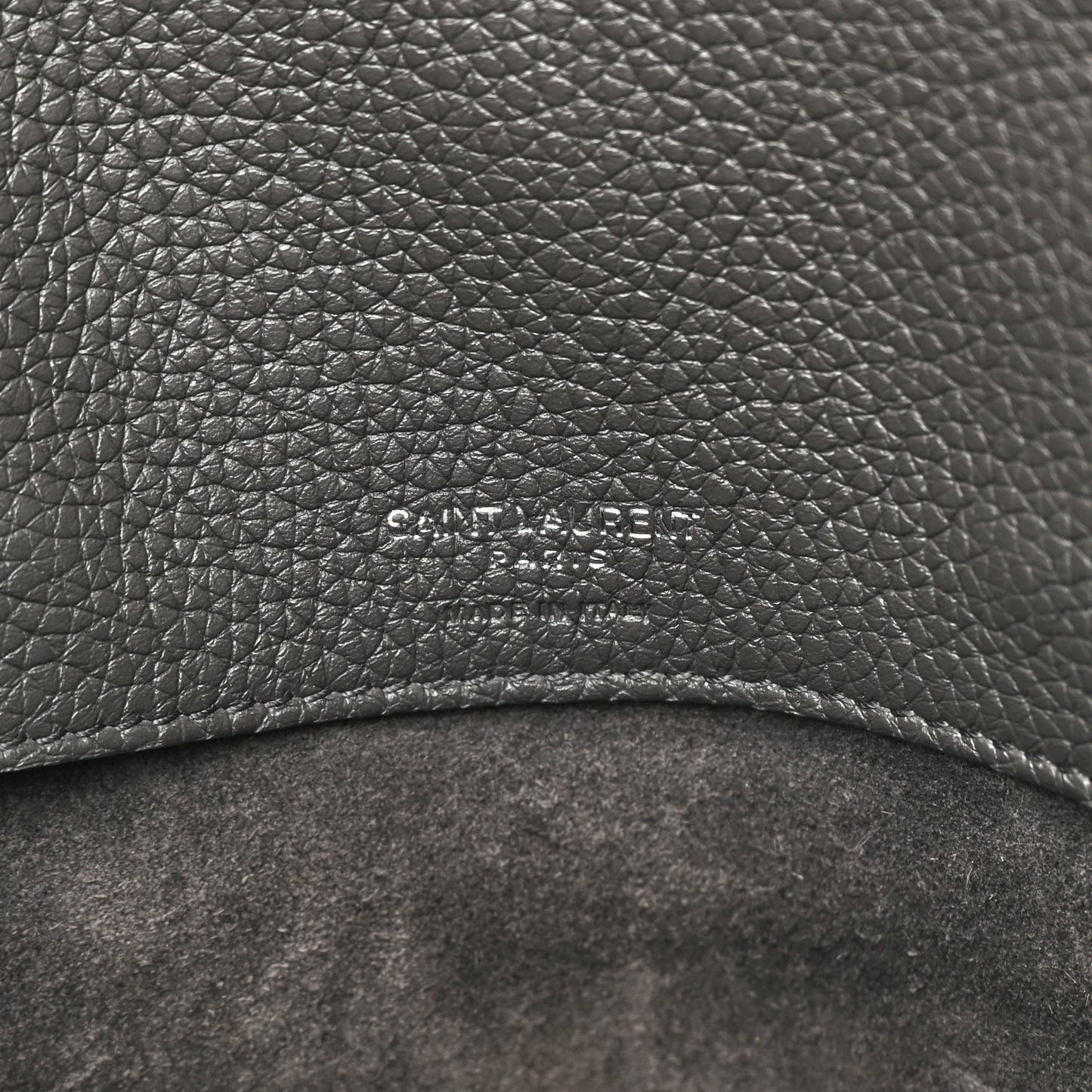 Grained Calfskin Small Supple Sac De Jour Fog