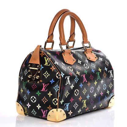 Louis Vuitton Monogram Multicolor Speedy 30 Black 3 of 16