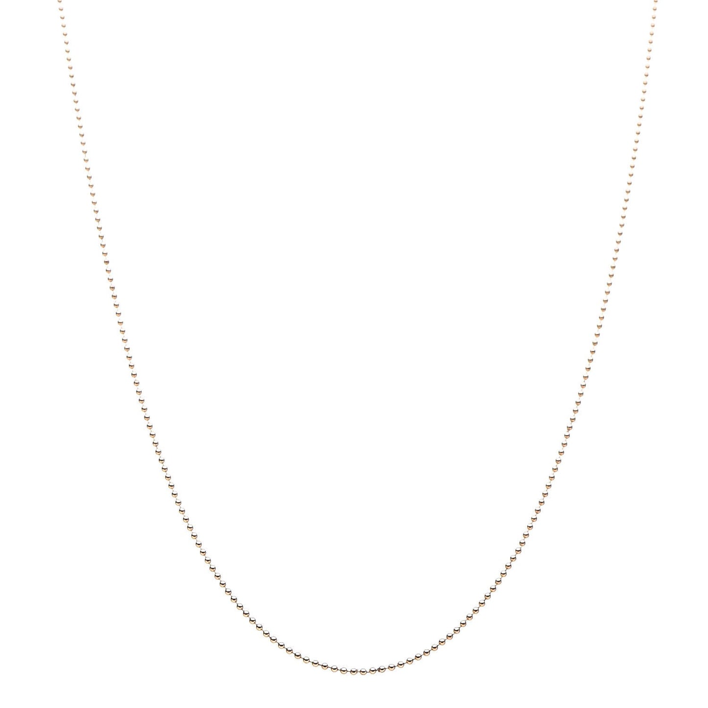 18K Yellow Gold Small Bead 16 Inch Necklace